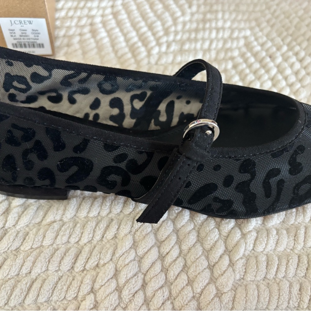 NEW with box JCREW Leopard mesh Mary Jane flats -retails $148 - Picture 3 of 3